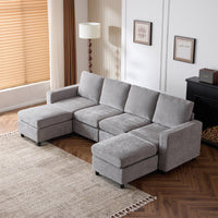 chenille-4 seats<br/>Light gray
