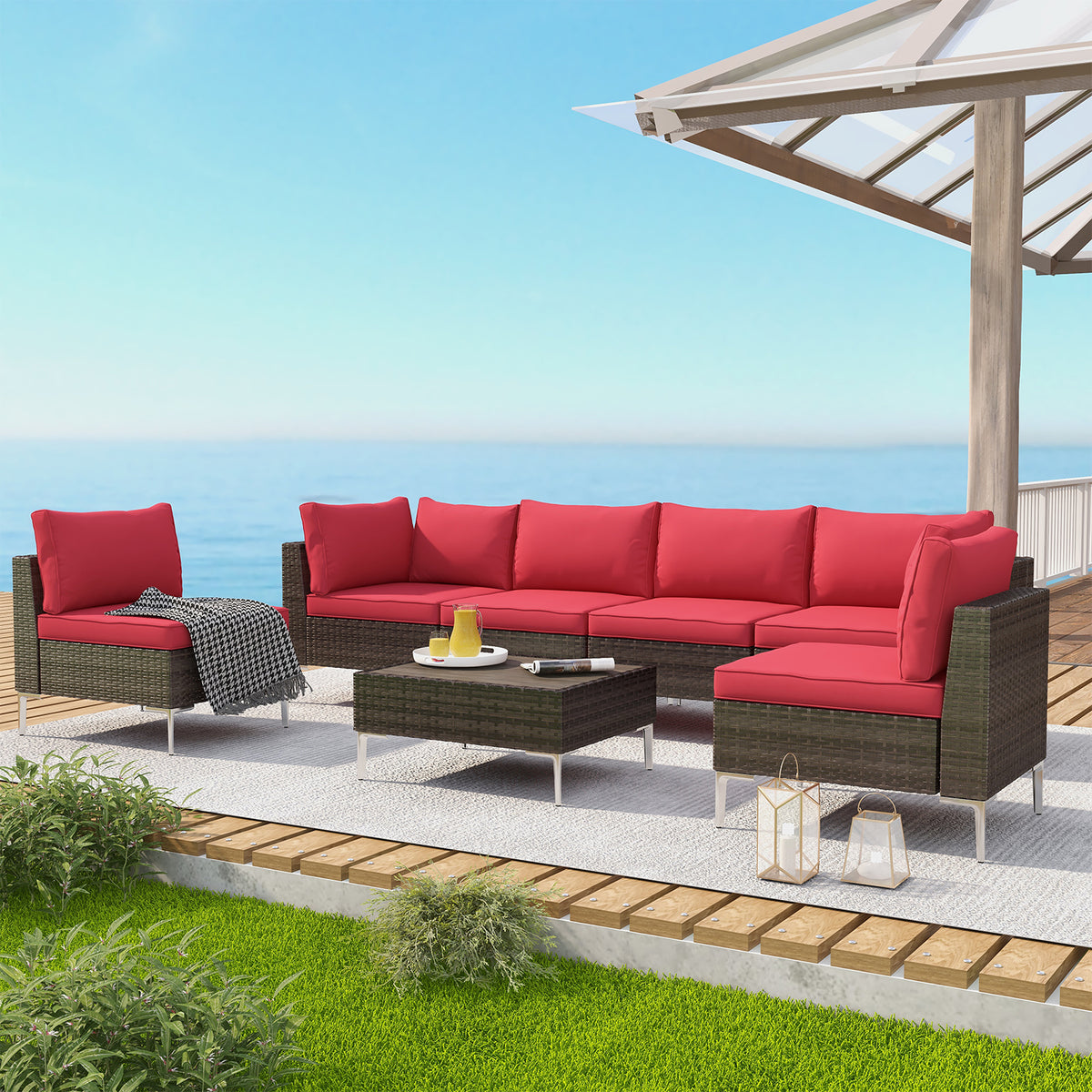 Red patio online sets