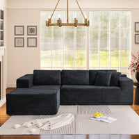 Left Facing Chaise<br/>Black 2 PCS