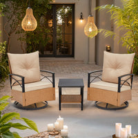 Swivel Chairs (Beige)