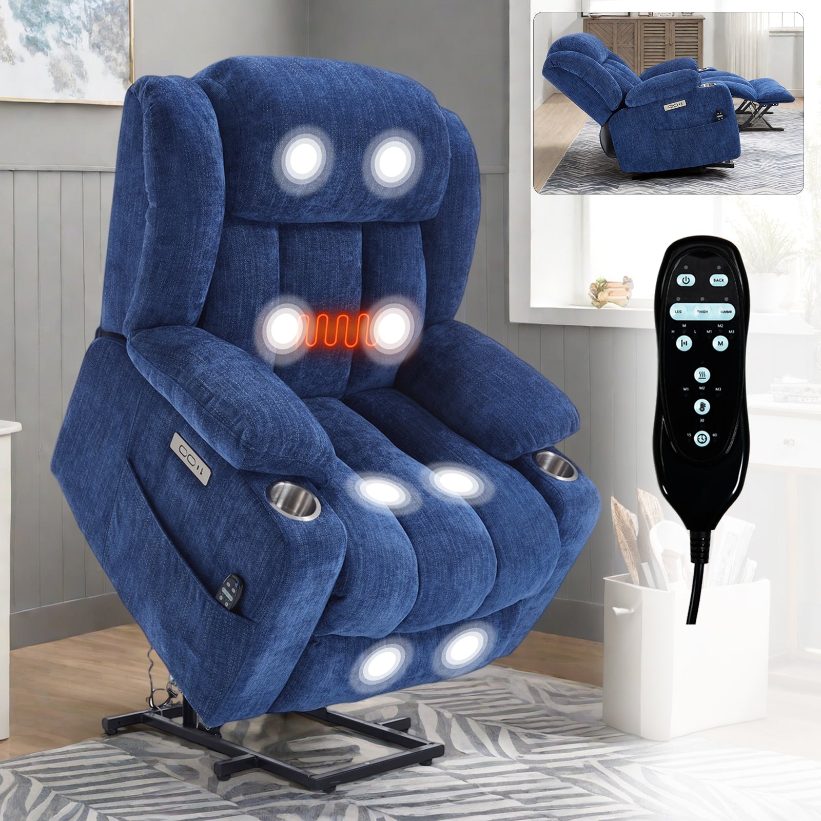 Homrest Premium Electric Recliner Chair with 8-Point Massage & Heating Homrest Premium Electric Recliner Chair with 8-Point Massage & Heating