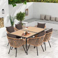7PCS- Brown
