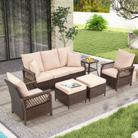 6PCS with air chair- Brown