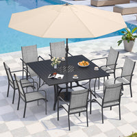 Gray<br/>8 Chairs + 1 Table