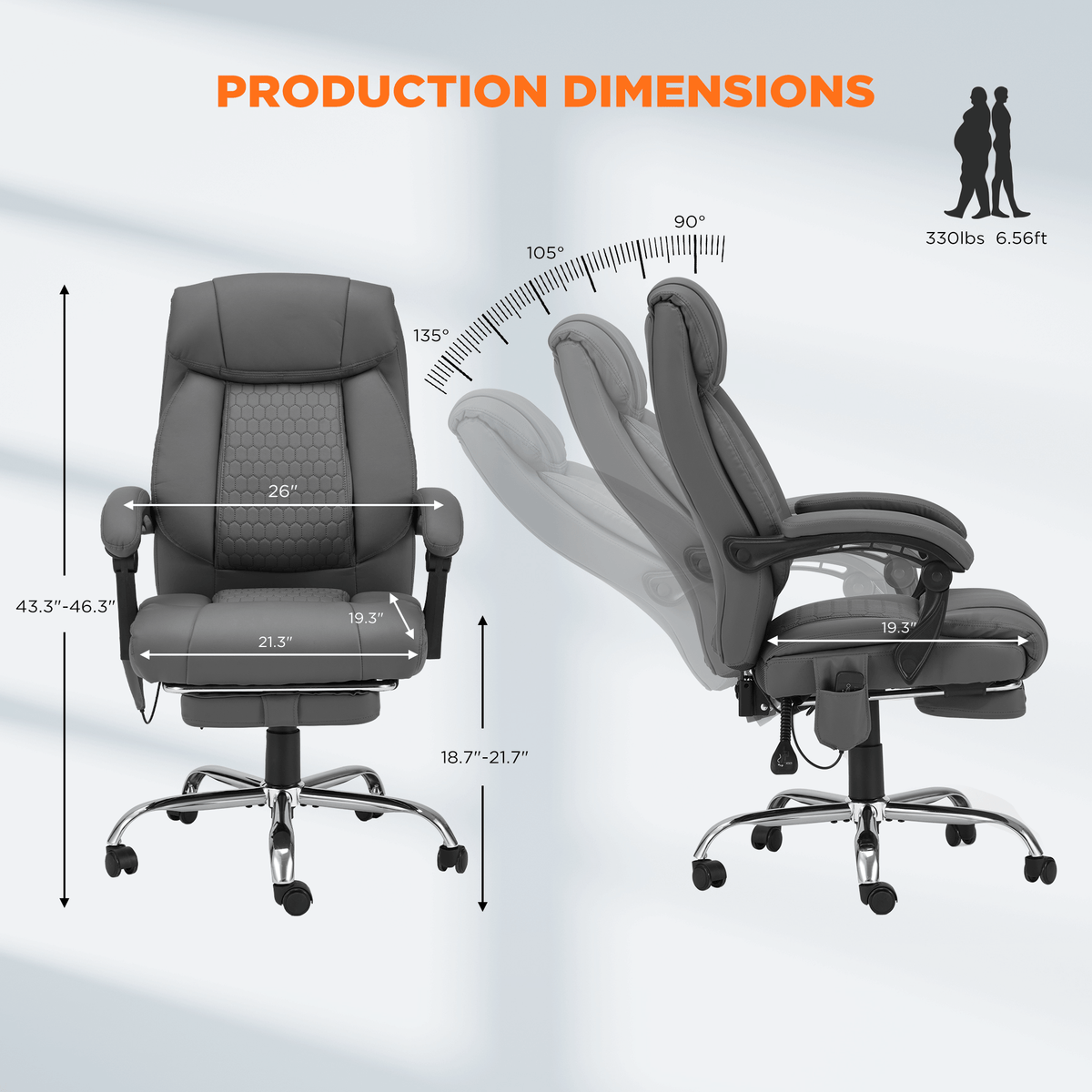 Comfortable Executive Office Chair for Every Workspace | Massage and Heat -  HOMREST