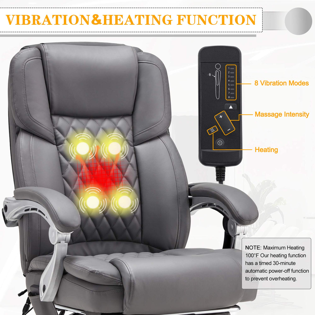 Executive Office Chair, Ergonomic Desk Chair Big and Tall Massage and