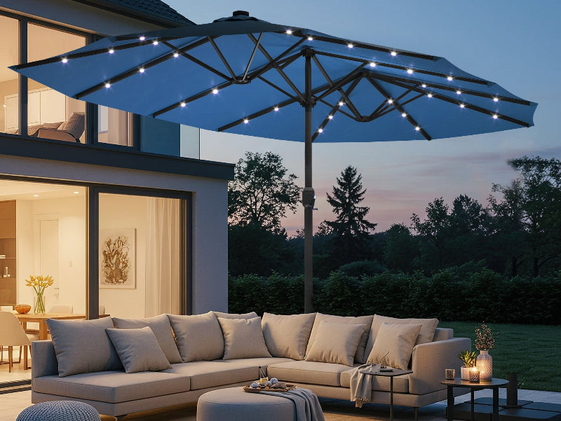 Homrest Large Double-Sided Patio Umbrella