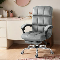 Footrest Velvet Grey