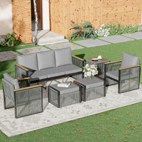 6 PCS with Coffee Table<br/>Grey