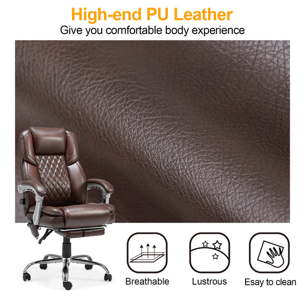 Executive office charis with high-end PU leather give you comfortable body experience. | Homrest furniture