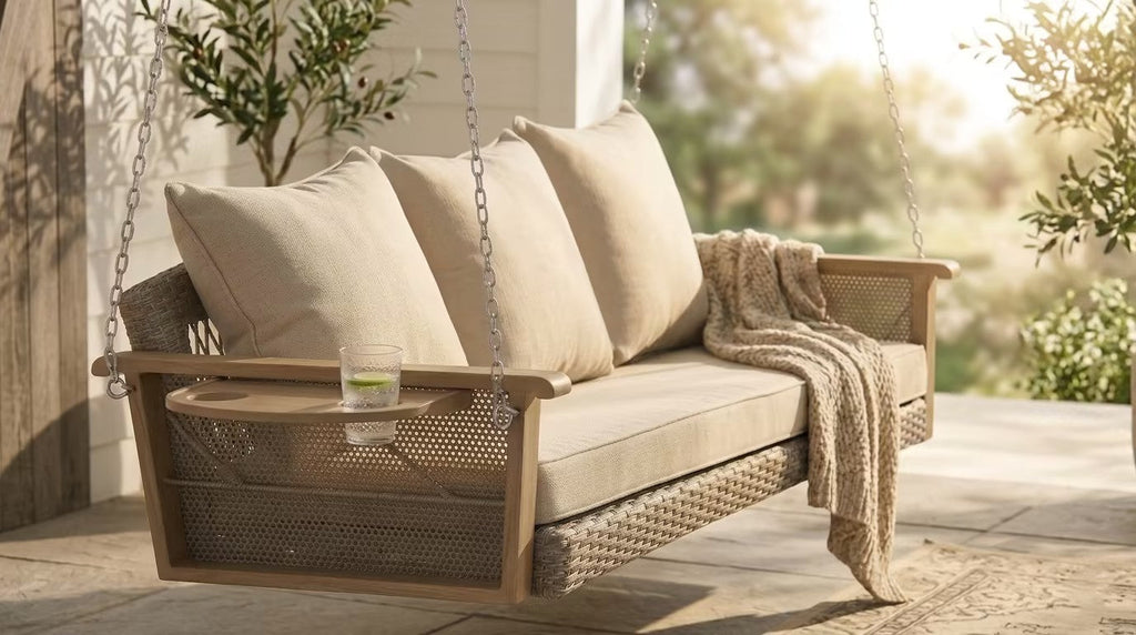 Why a 3-Person Wicker Porch Swing Is the Outdoor Upgrade Your Backyard Is Missing
