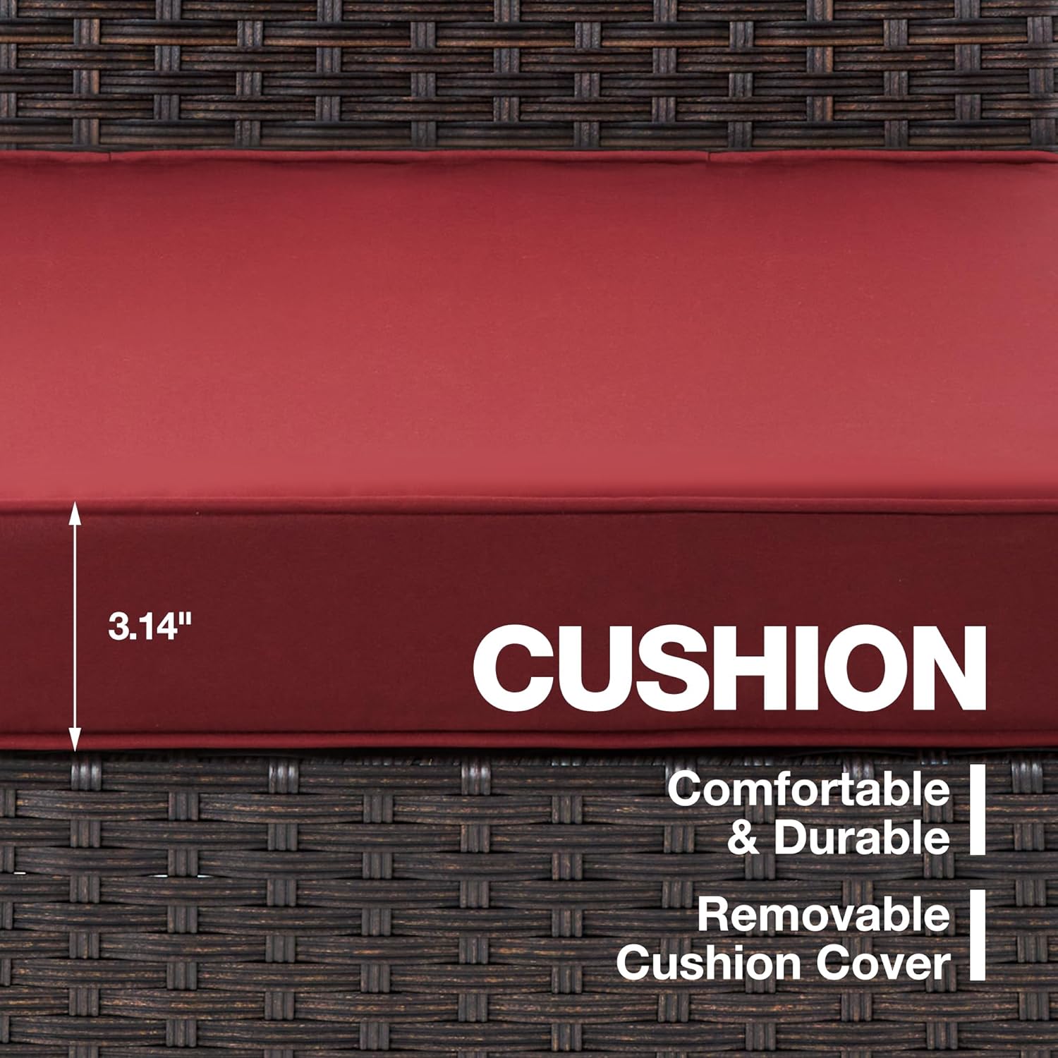 Waterproof cushions of Homrest patio sofa set