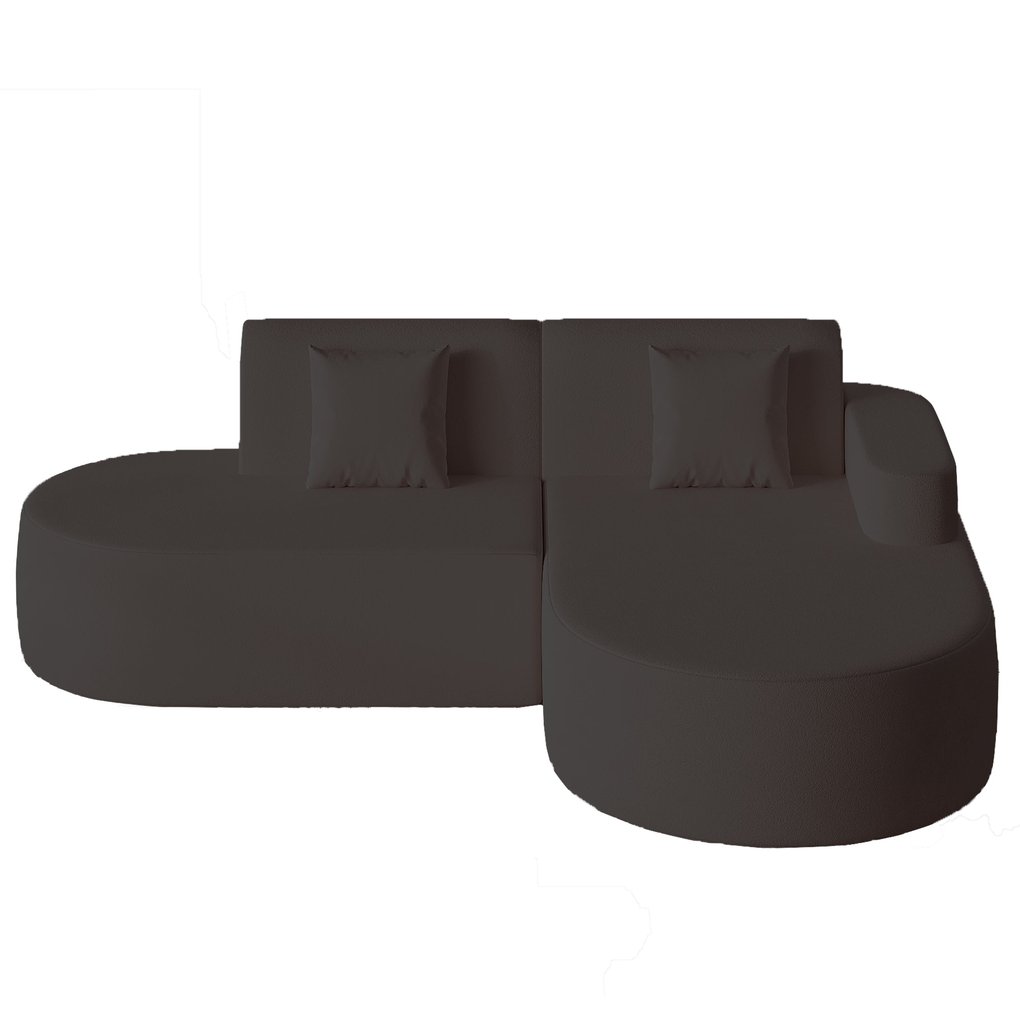 HOMREST Modern L-Shape Sectional Sofa with Chaise Lounge,Boneless L Shape Sofa with Deep Seat, Black