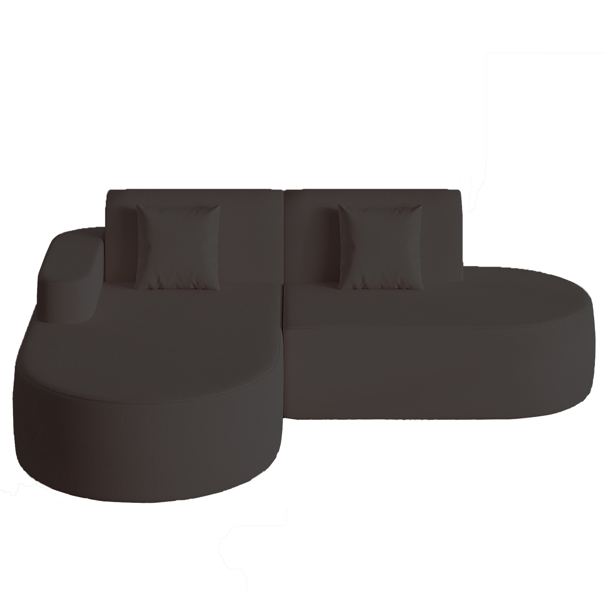 HOMREST Modern L-Shaped Corner Sofa, Chenille Upholstered Cloud Sectional Couch for Living Room and Bedroom, Black