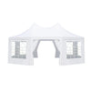 HOMREST 20x15ft Octagonal Heavy Duty Canopy With 6 Removable Sidewalls 6 Church Windows And 2 Pull Back Doors Outdoor Gazebo Pavilion Shelter Tent For Party