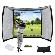 HOMREST 10x8ft Golf Practice Hitting Net with Impact Screen