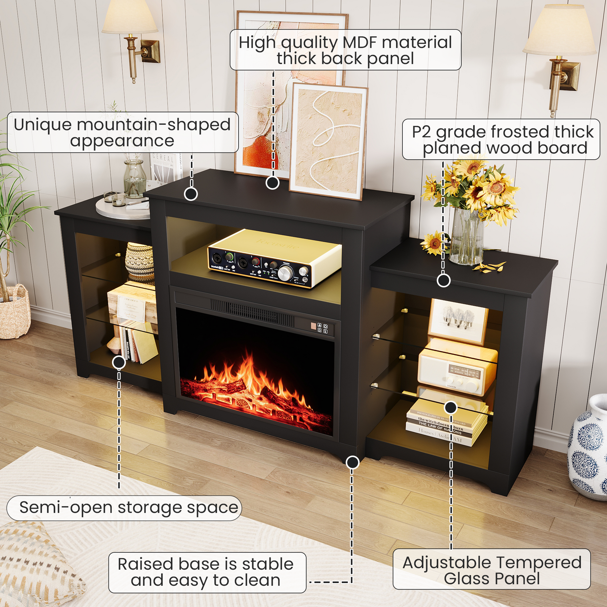 modern-fireplace-tv-stand-70-inch​