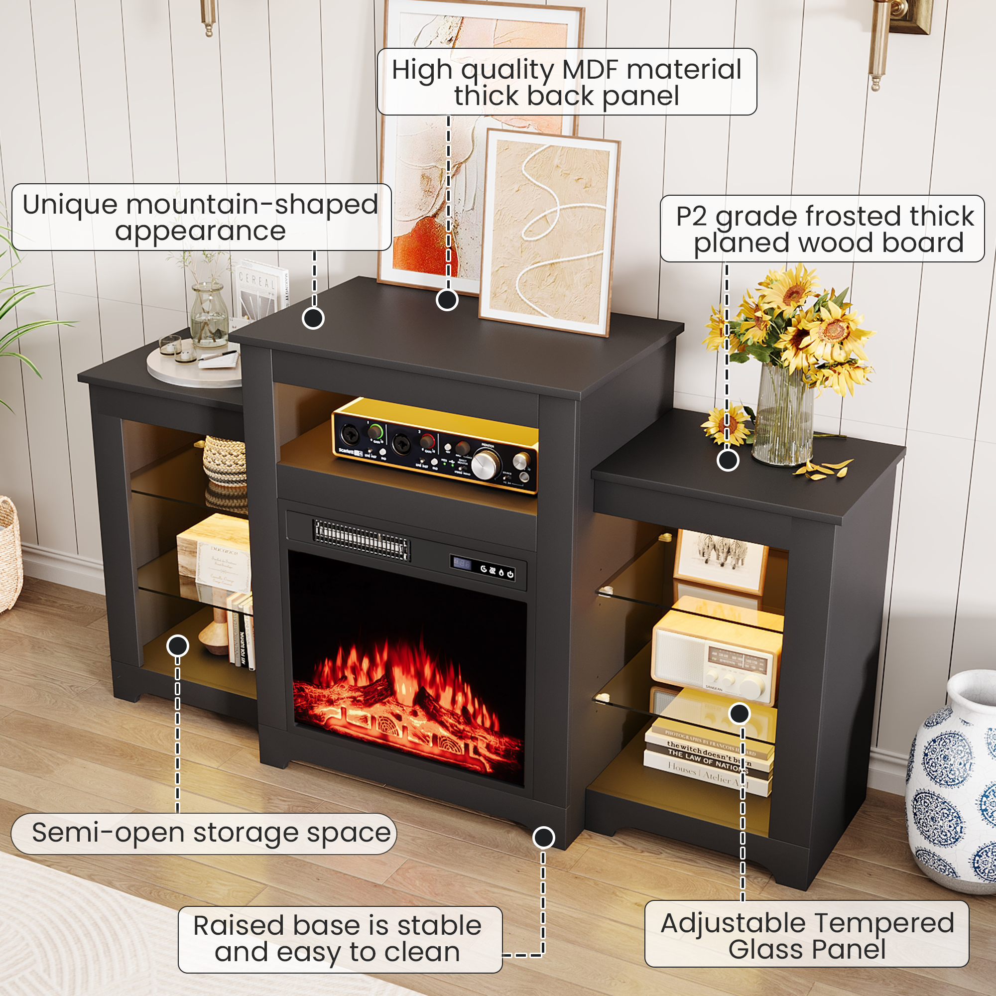 fireplace-tv-stand-for-65-inch-tv​