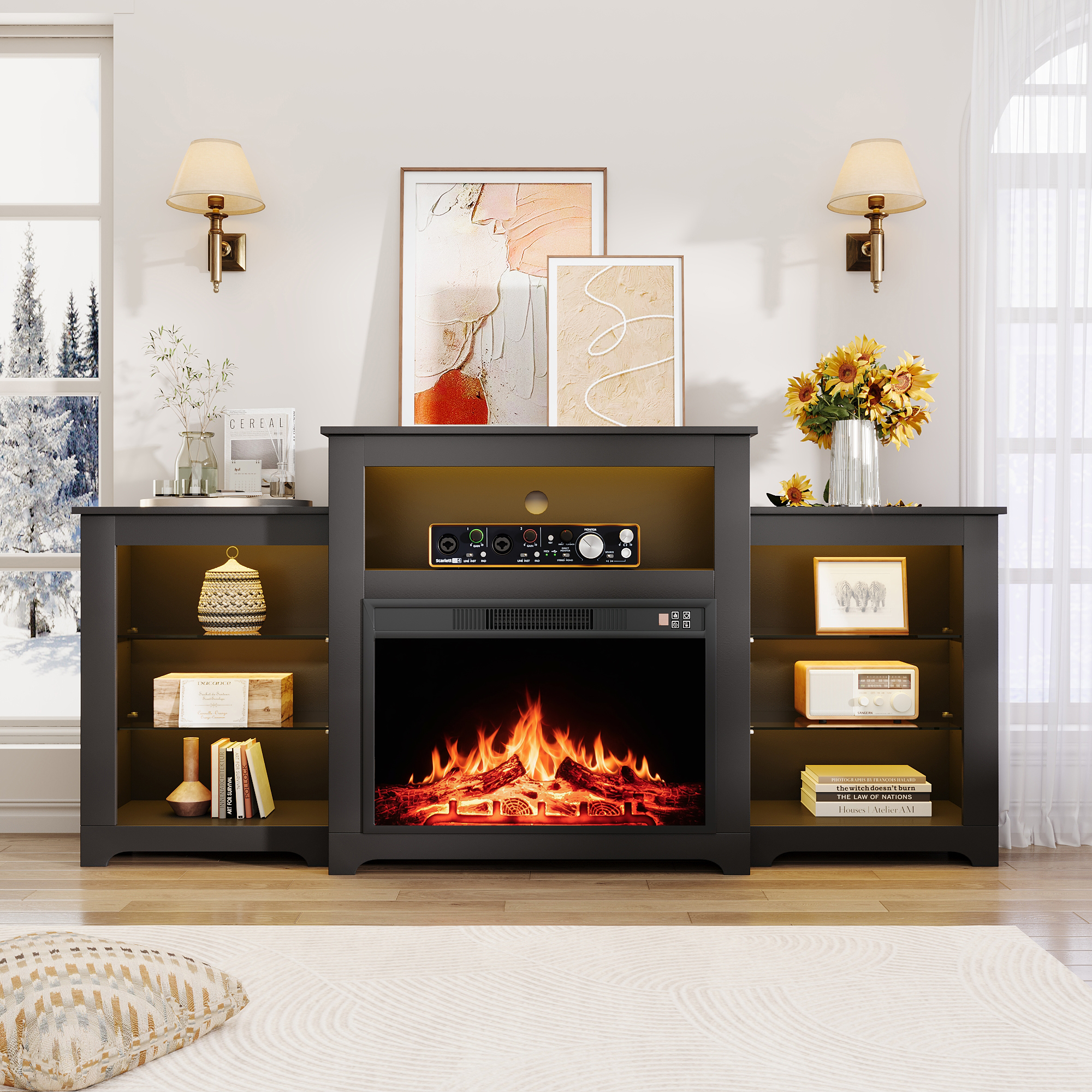 modern-fireplace-tv-stand-70-inch​