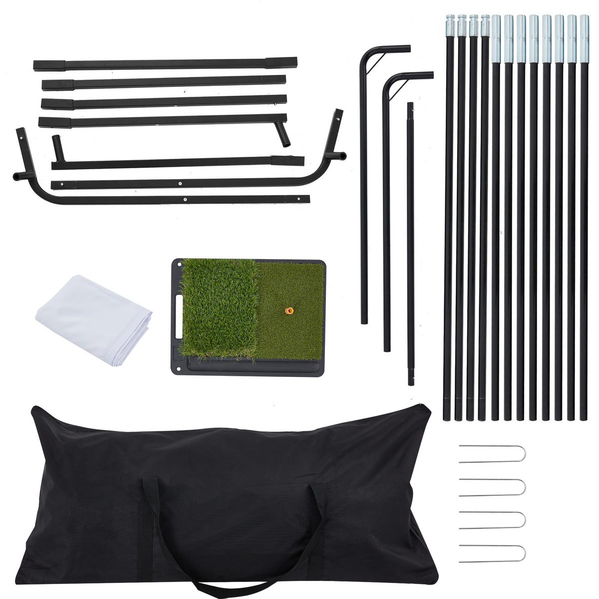 HOMREST 10x8ft Golf Practice Hitting Net with Impact Screen