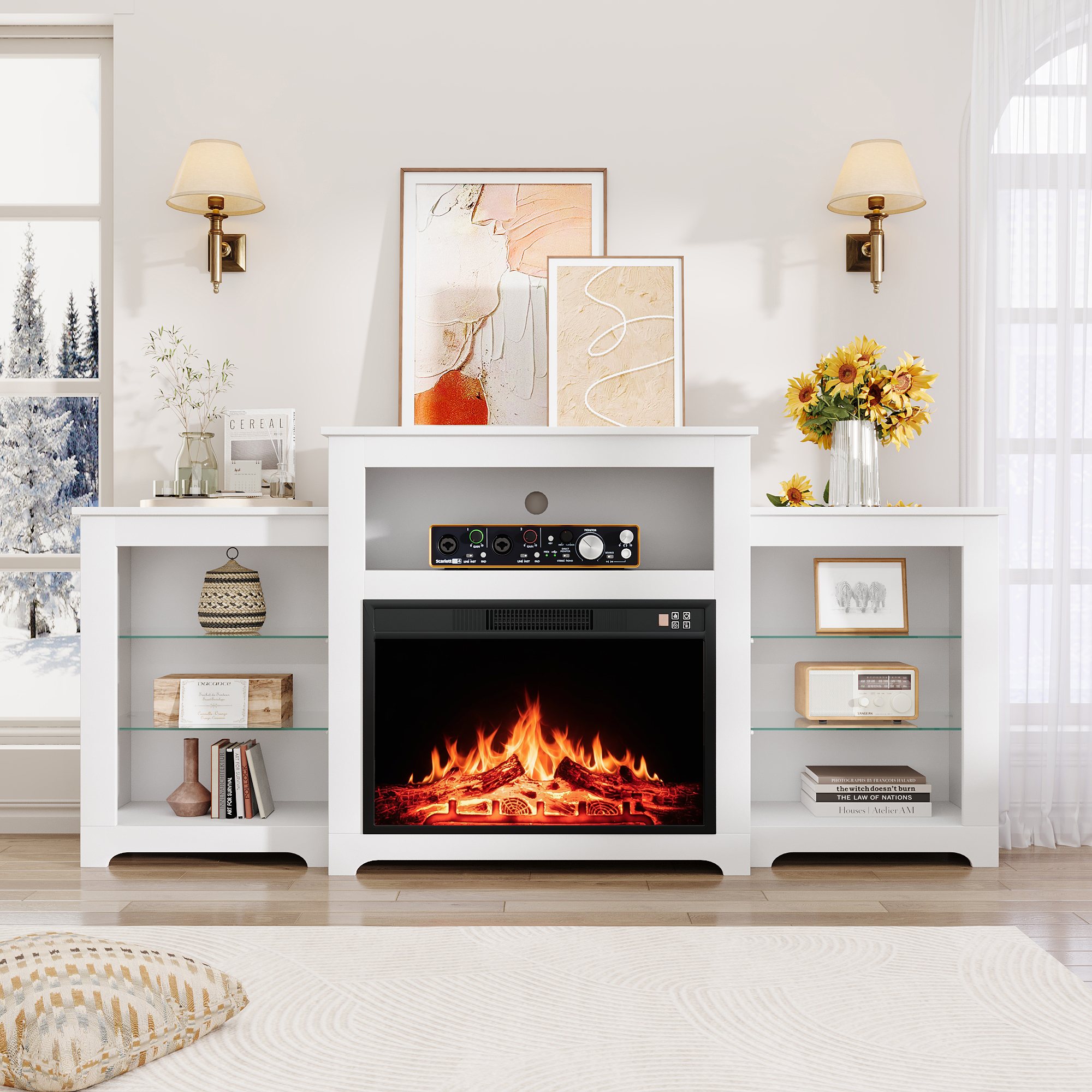 tv-stand-with-modern-fireplace​