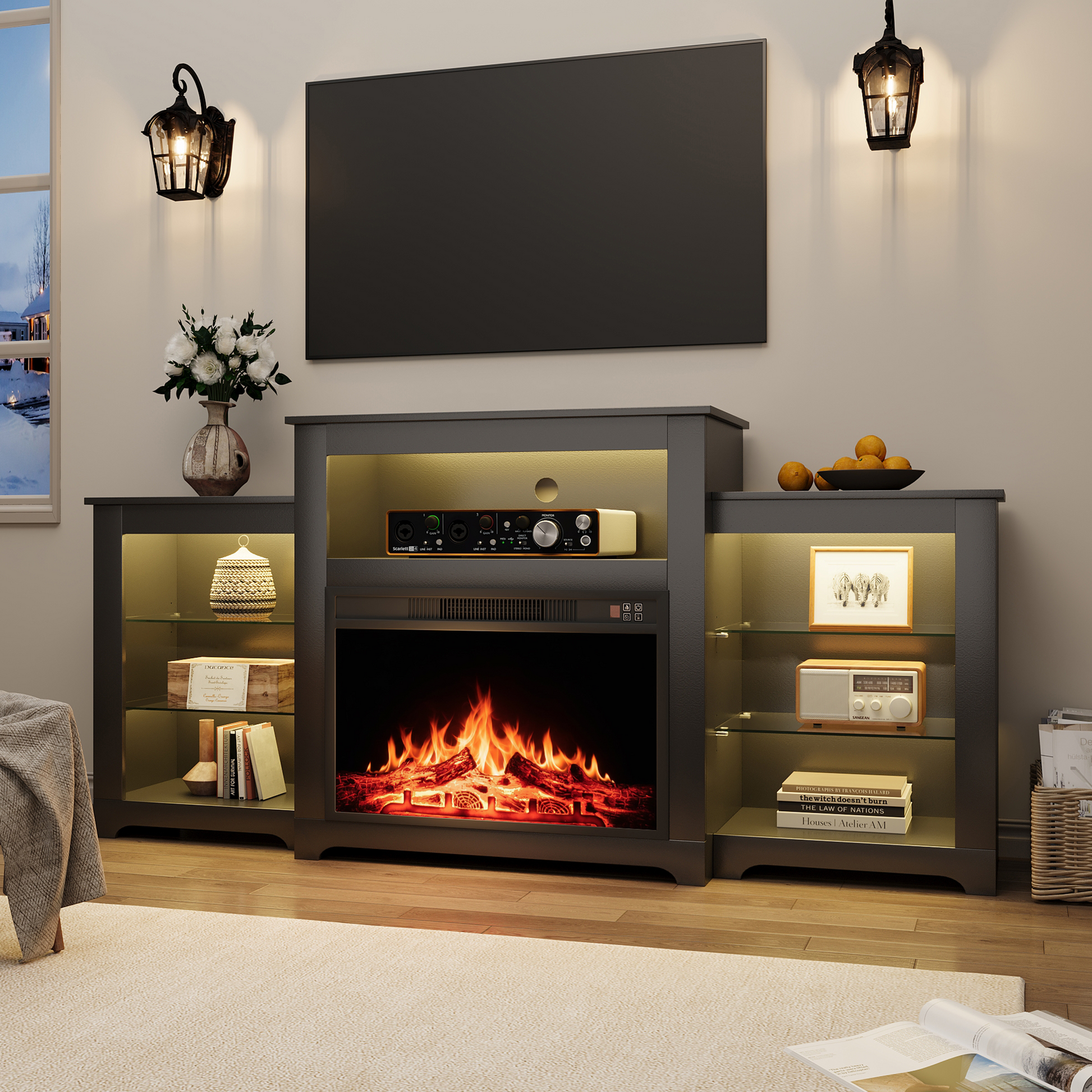 modern-fireplace-tv-stand-70-inch​