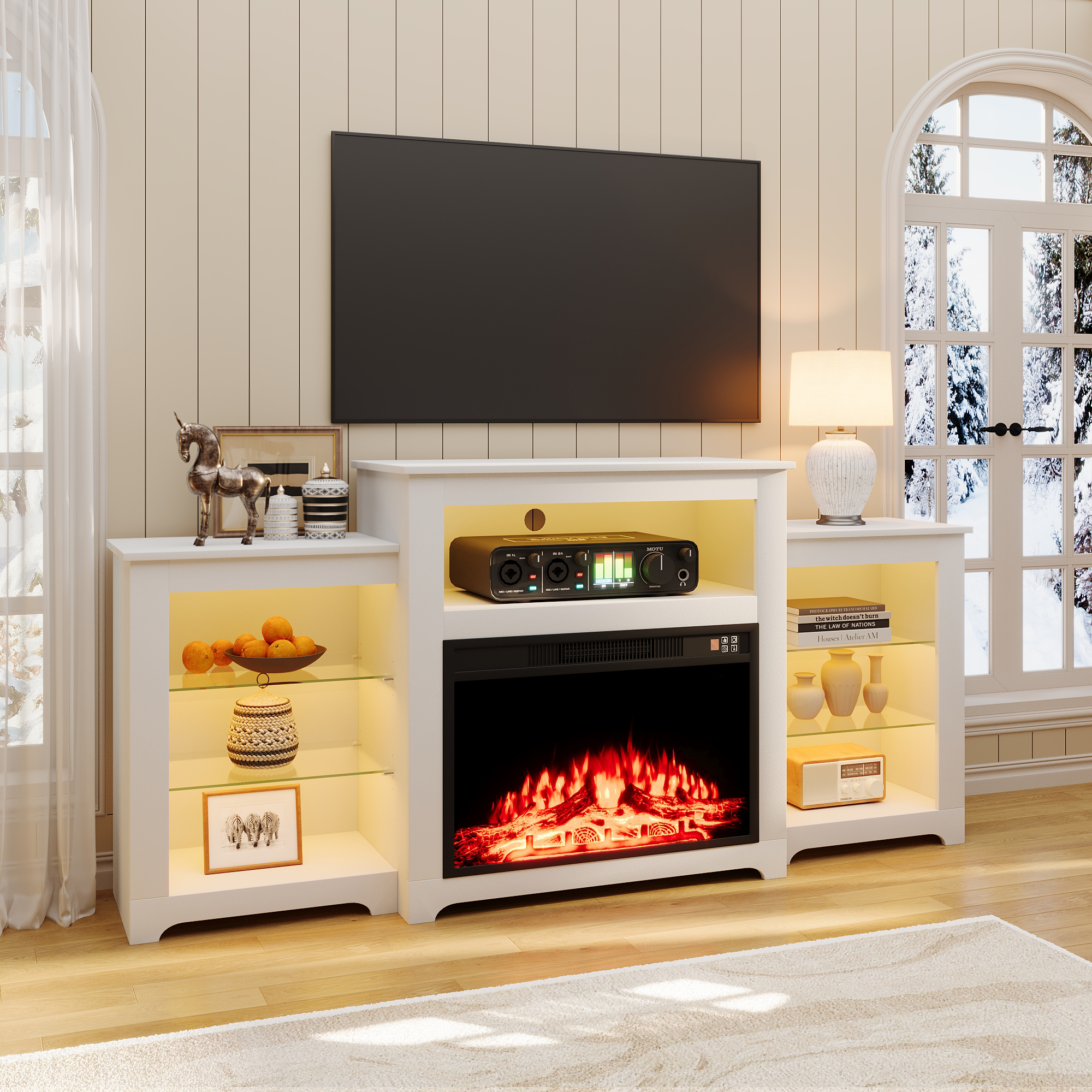 tv-stand-with-modern-fireplace​