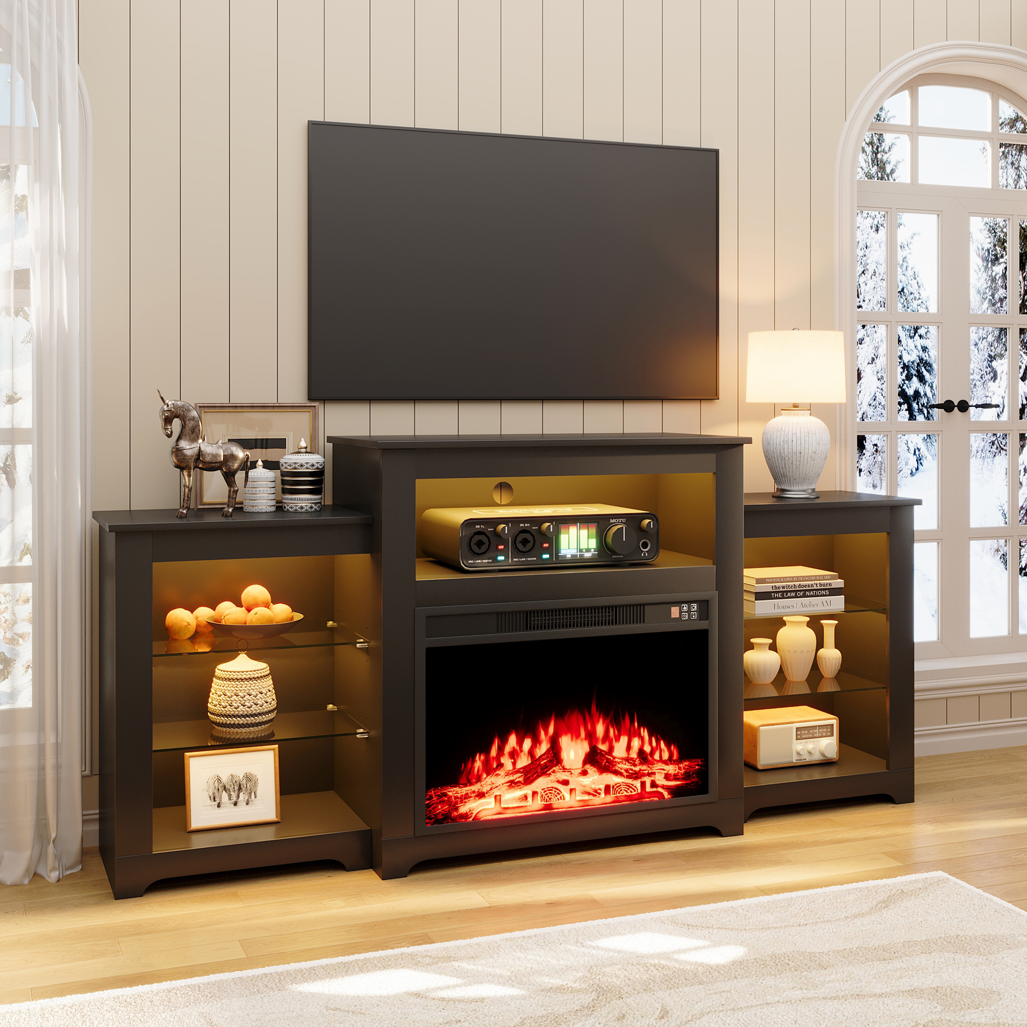 modern-fireplace-tv-stand-70-inch​