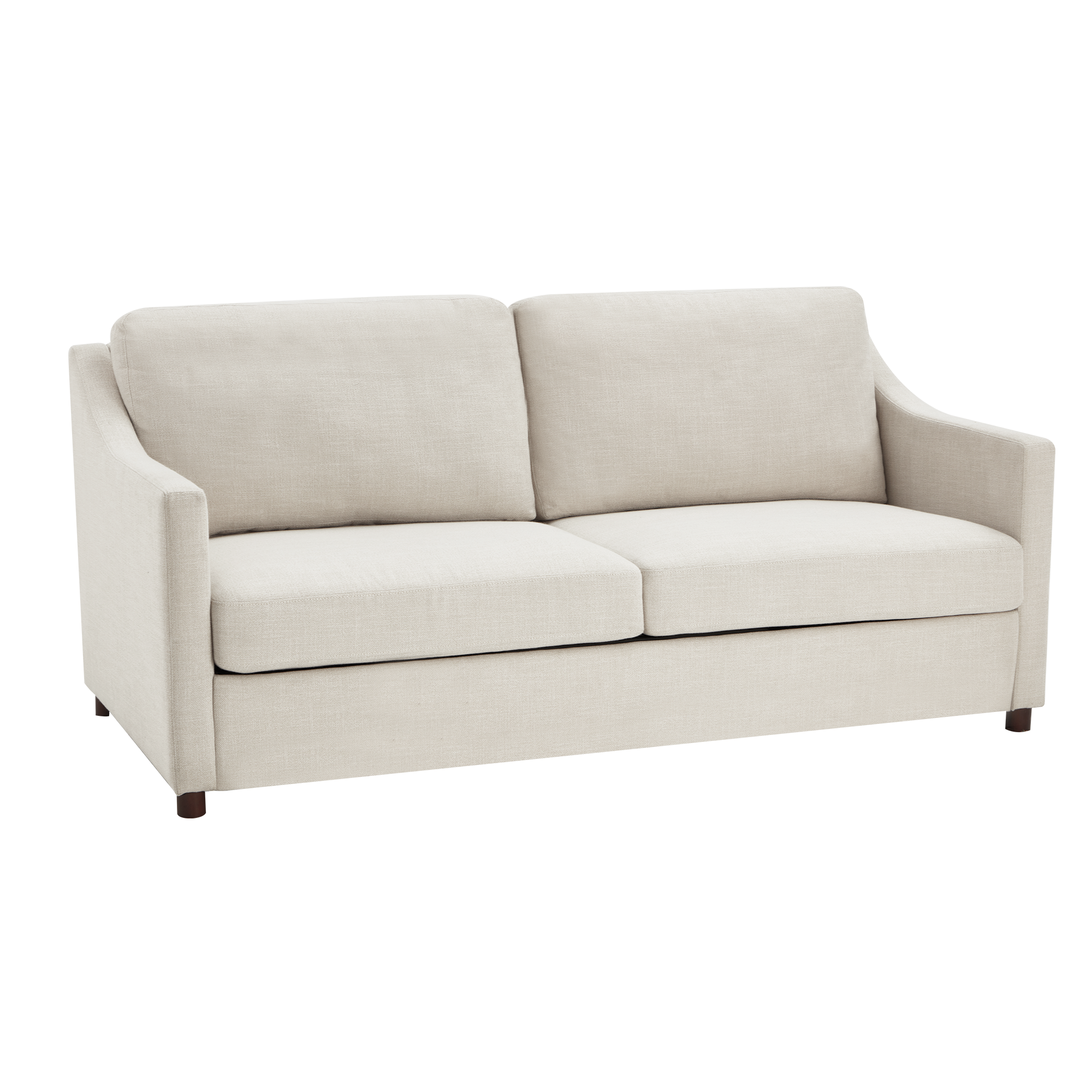 Loveseat Sofa, Upholstered Couch with Removable Cover for Living Room, Beige | Homrest Furniture
