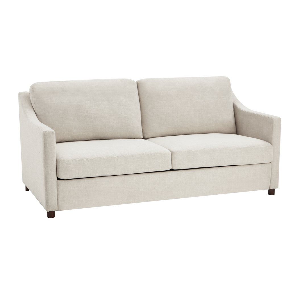 Loveseat Sofa, Upholstered Couch with Removable Cover for Living Room, Beige | Homrest Furniture