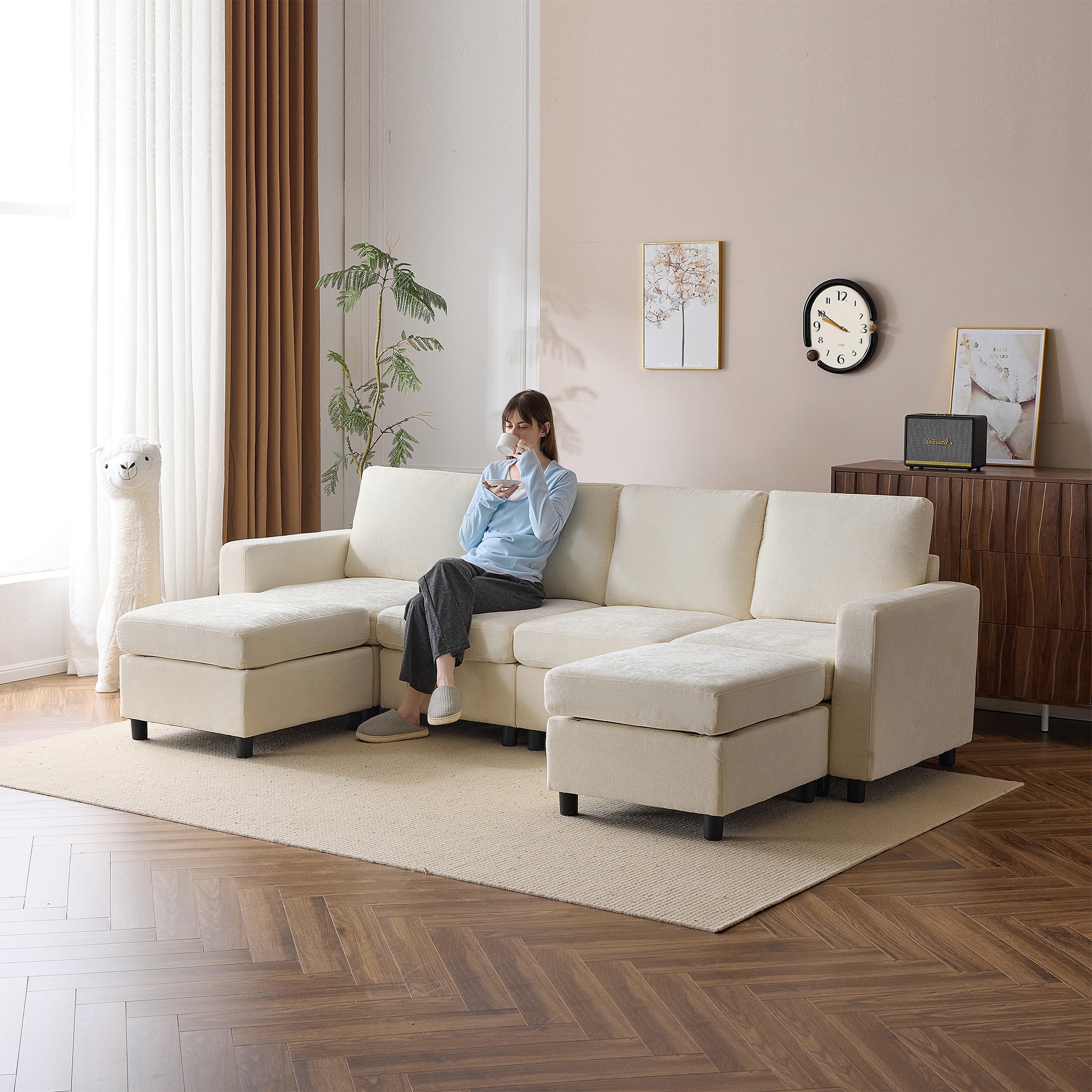 After-Sales Purchase Only – 6  Piece Modular Sectional Couch Box A and Box B