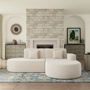 HOMREST Modern L-Shape Sectional Sofa with Chaise Lounge,Boneless L Shape Sofa with Deep Seat, Beige
