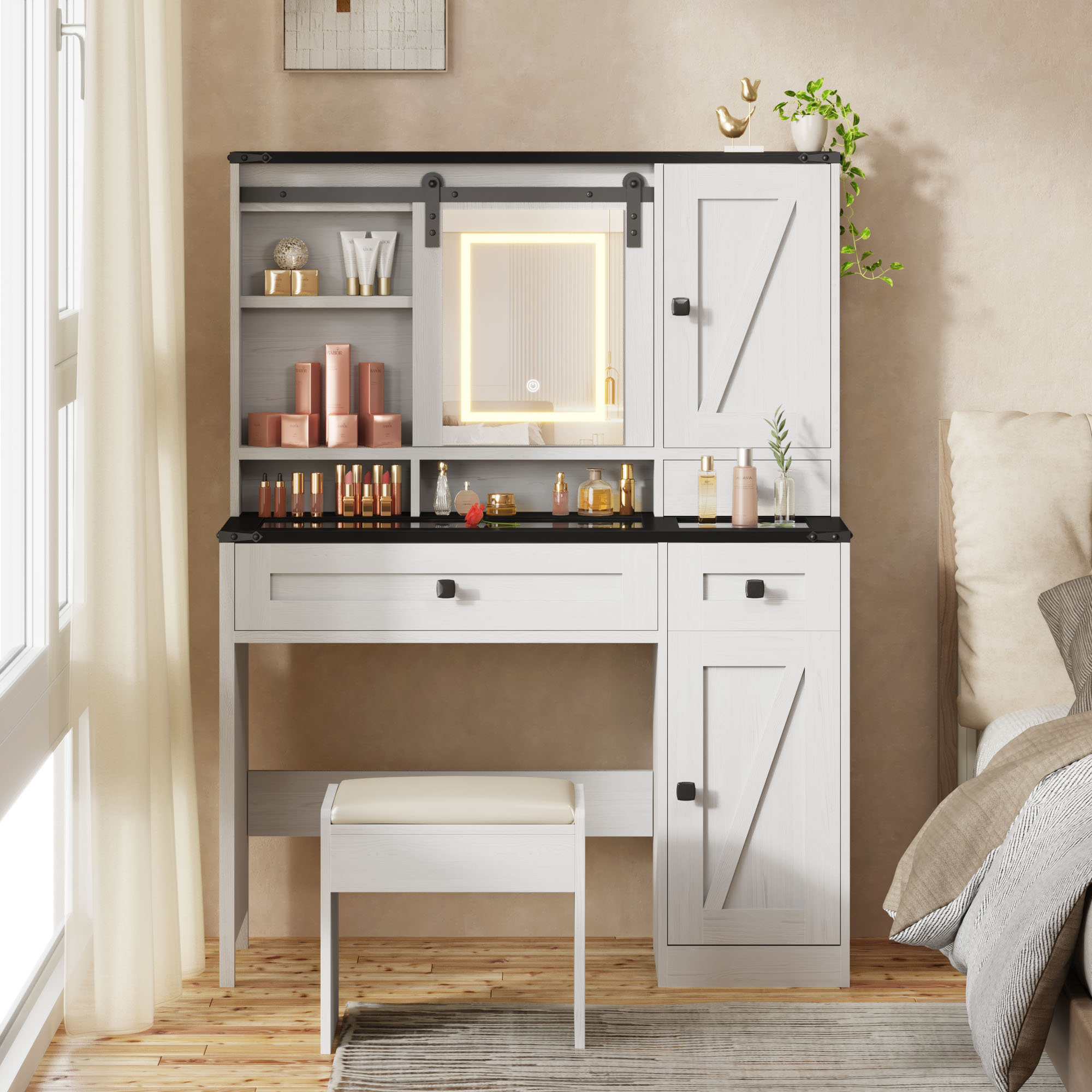 homrest-farmhouse-vanity-desk-with-mirror-and-lights-western-vanity-with-jewelry-storage-power-outlet-antique-white