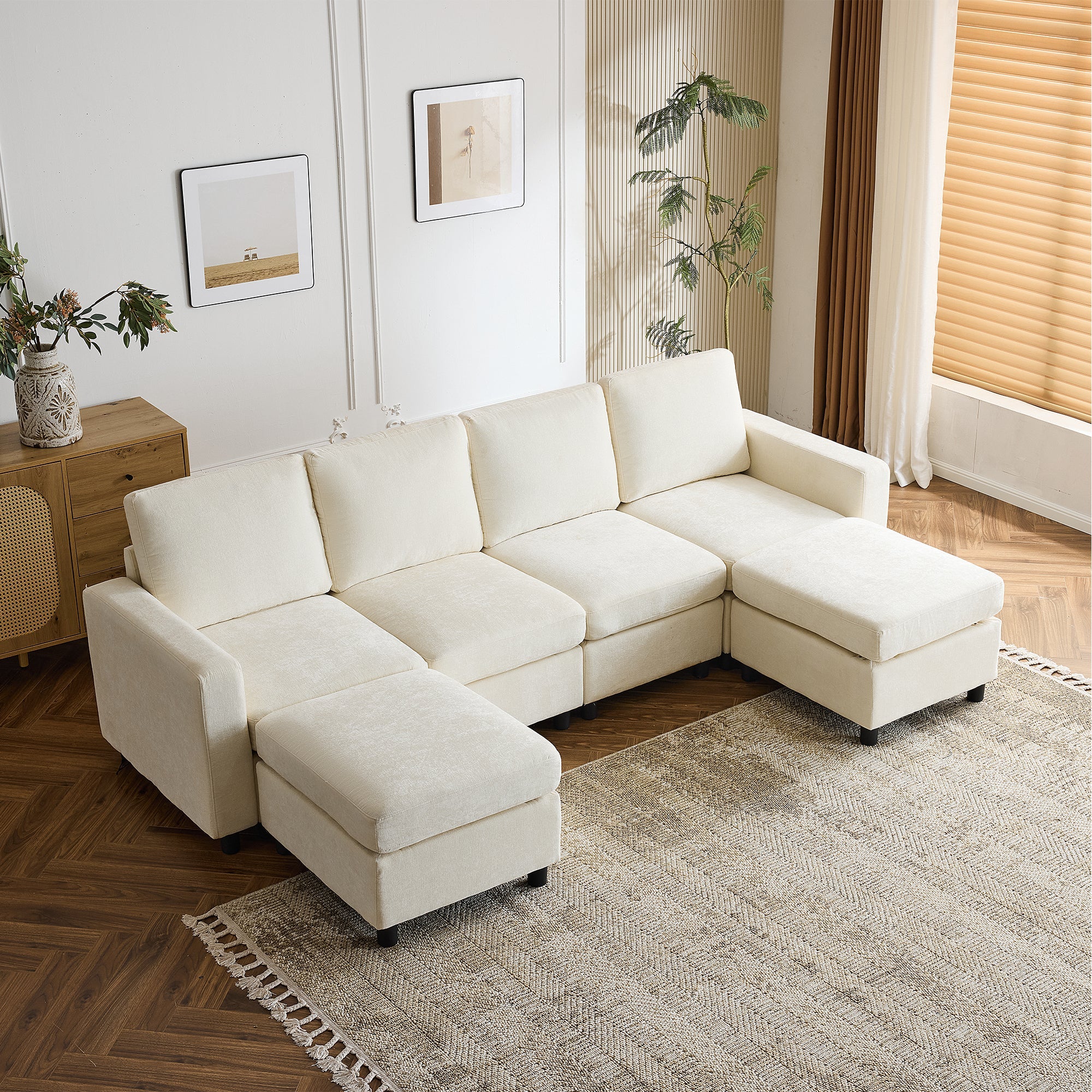 After-Sales Purchase Only – 6  Piece Modular Sectional Couch Box A and Box B