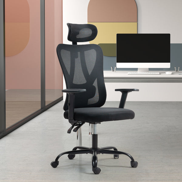 Homrest High-Back Ergonomic Mesh Office Chair â Black