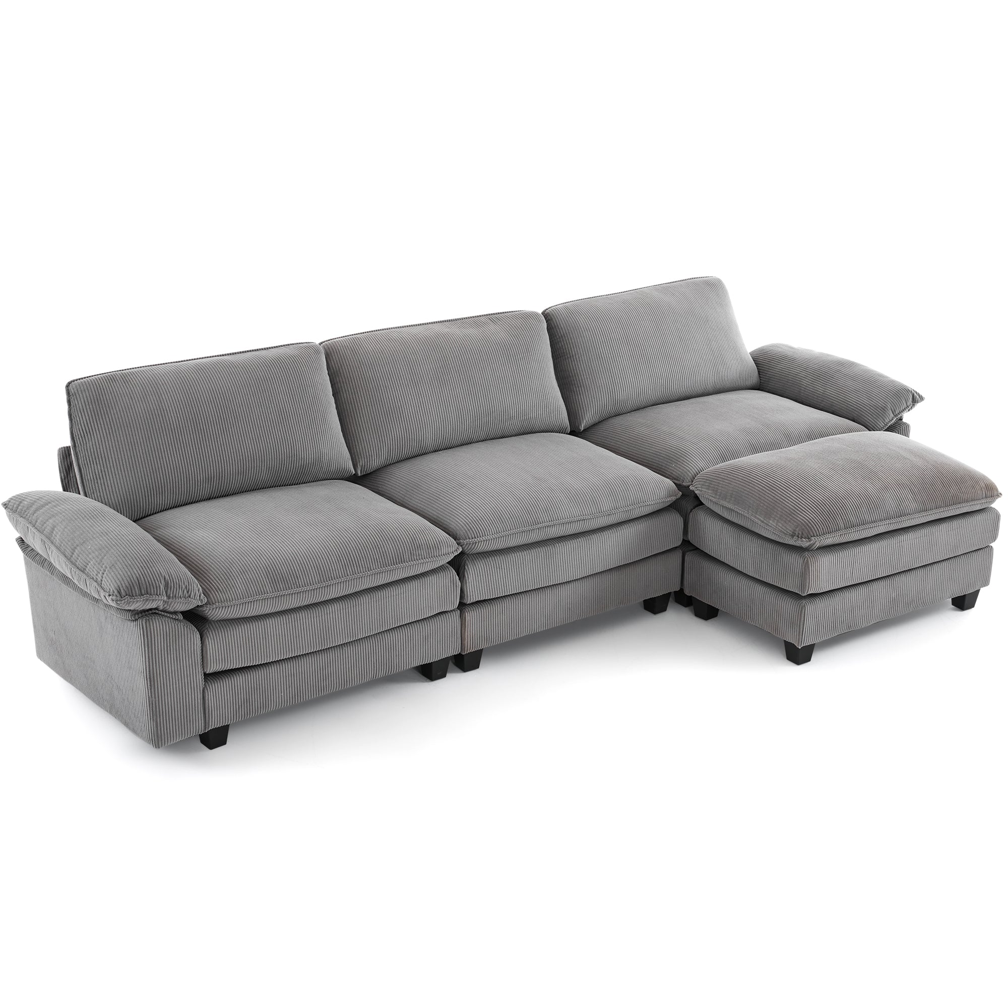 grey-sectional-sofa-with-ottoman​