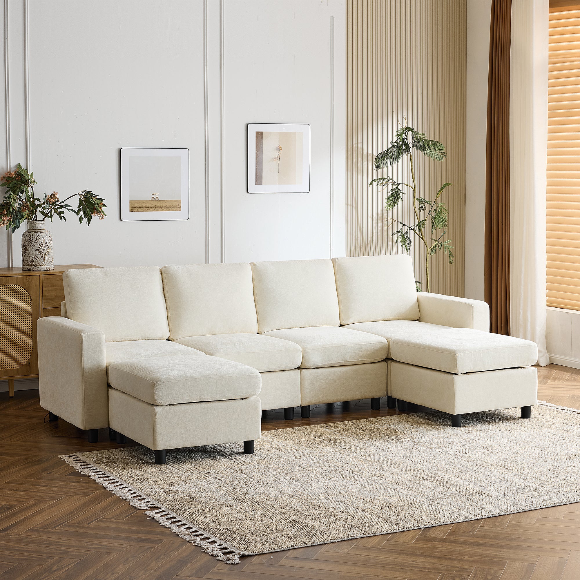 After-Sales Purchase Only – 6  Piece Modular Sectional Couch Box A and Box B