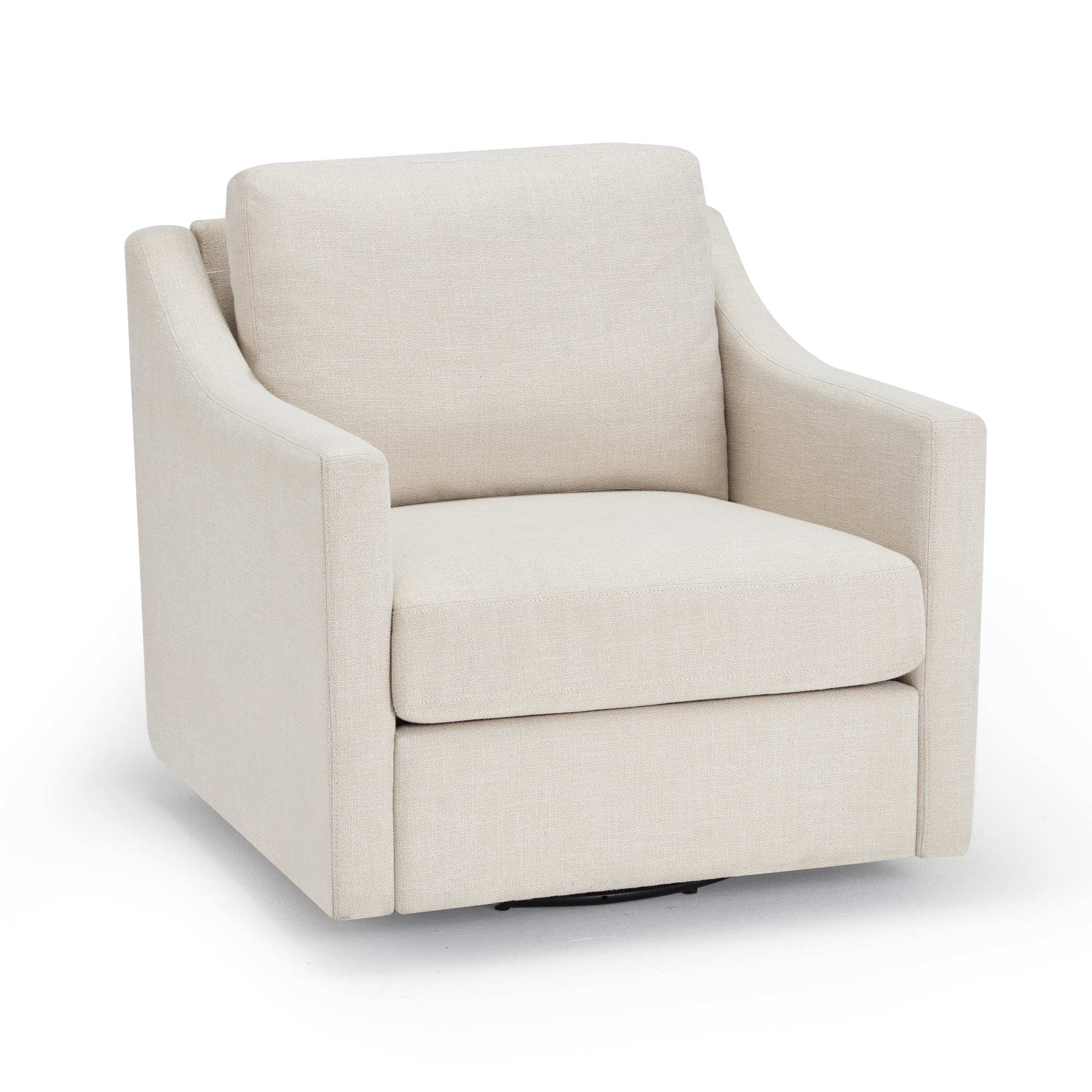 Swivel Accent Chair,Linen Fabric Armchair w/Removable Cover for Living Room, Beige