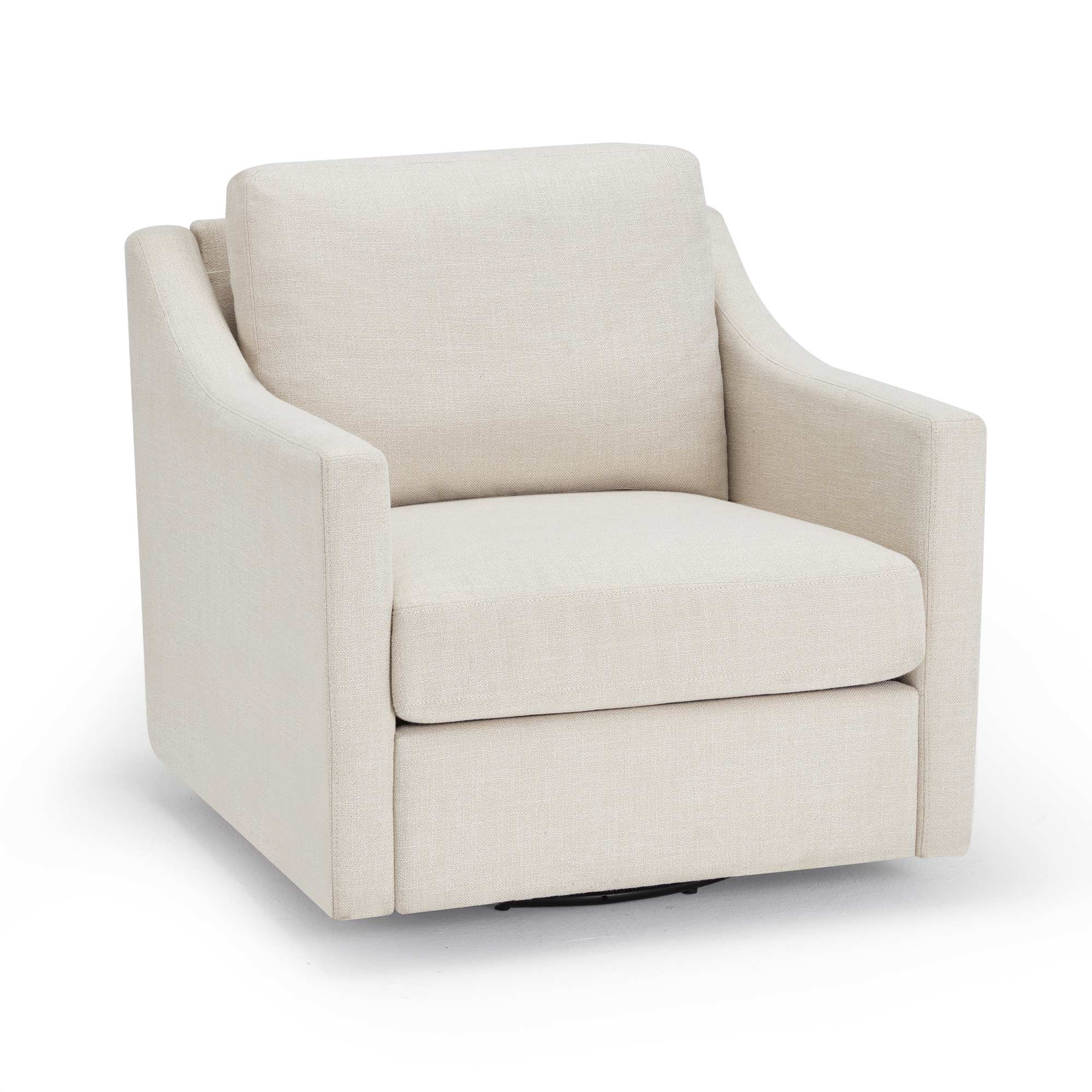 Swivel Accent Chair,Linen Fabric Armchair w/Removable Cover for Living Room, Beige