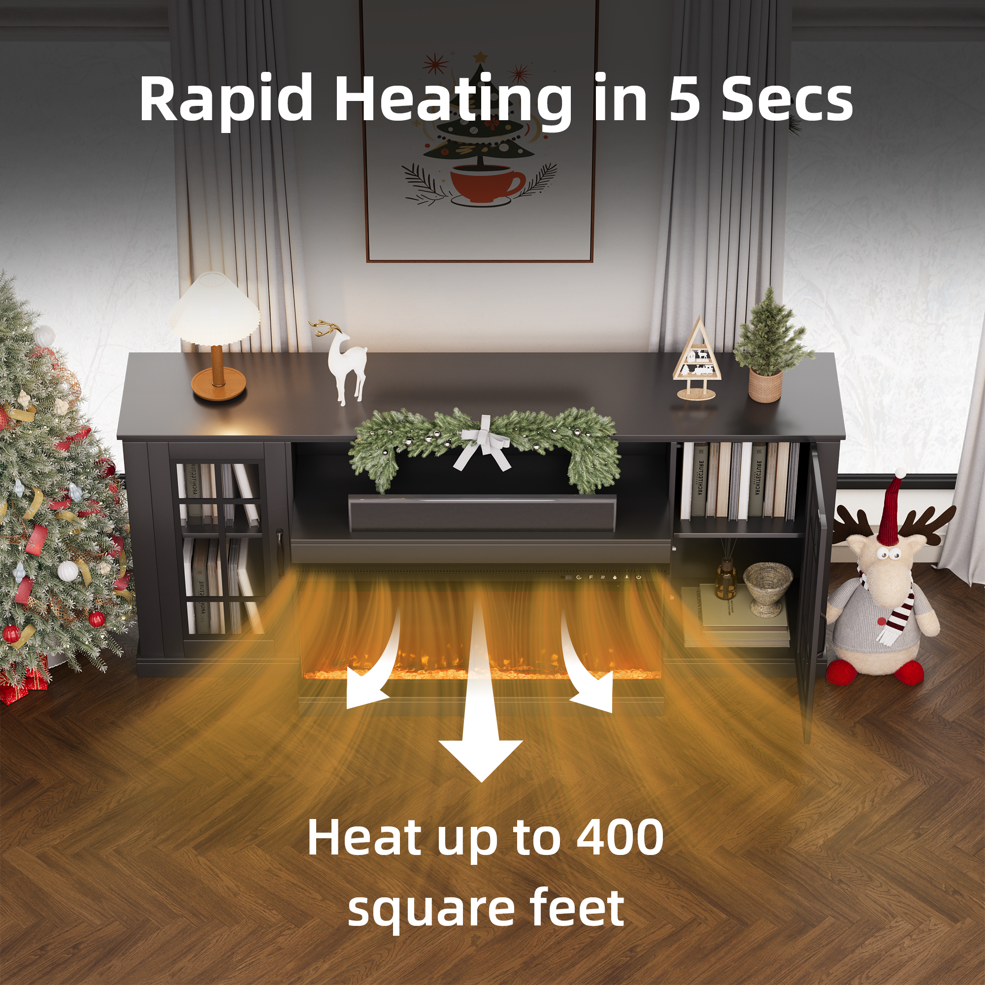 electric-fireplace-&-tv-stand​