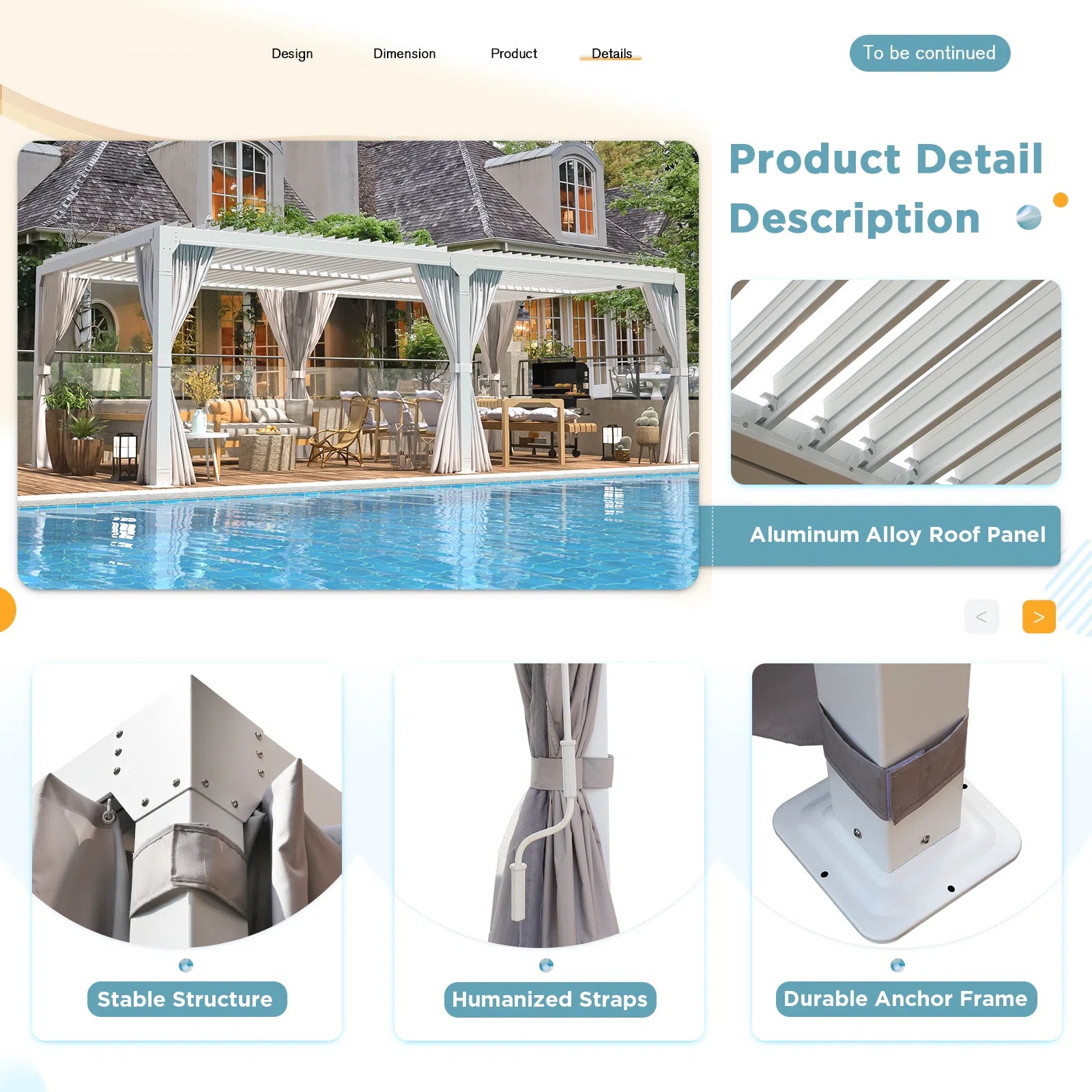 HOMREST Louvered Pergola 12x20 Outdoor Hard Top Pergola with Aluminum Frame, Gray-White