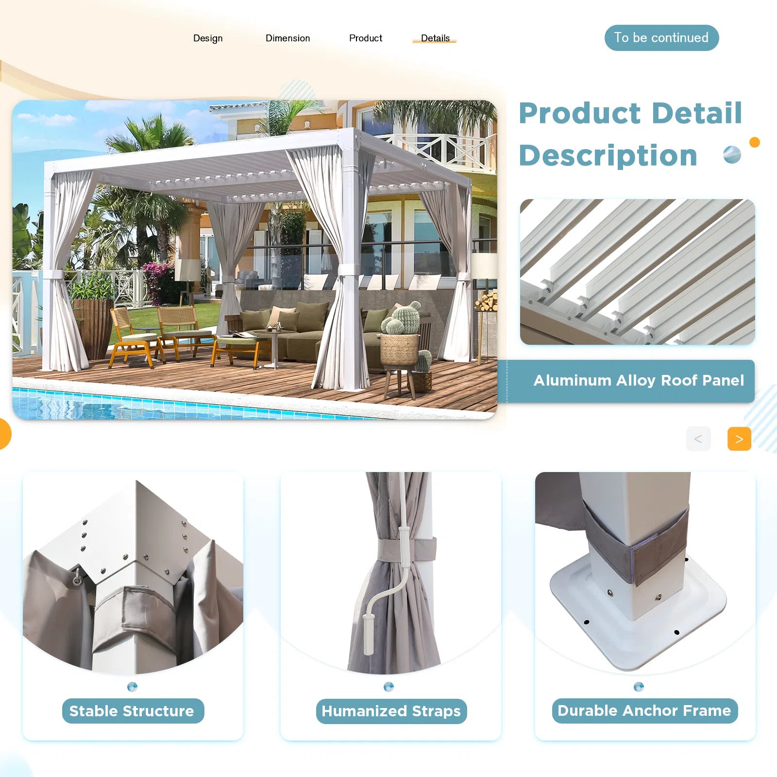 HOMREST Louvered Pergola 10x10 Outdoor Hard Top Pergola with Aluminum Frame, White