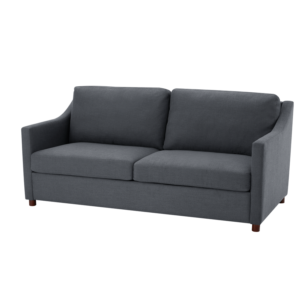 Loveseat Sofa, Upholstered Couch with Removable Cover for Living Room, Gray