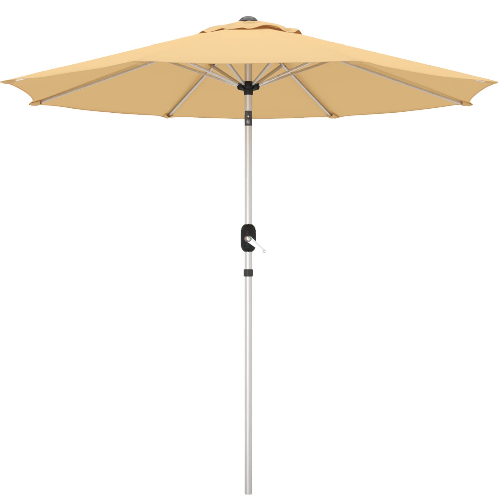 HOMREST 10FT Aluminum Outdoor Patio Umbrella with Push Button Tilt Function, Beige