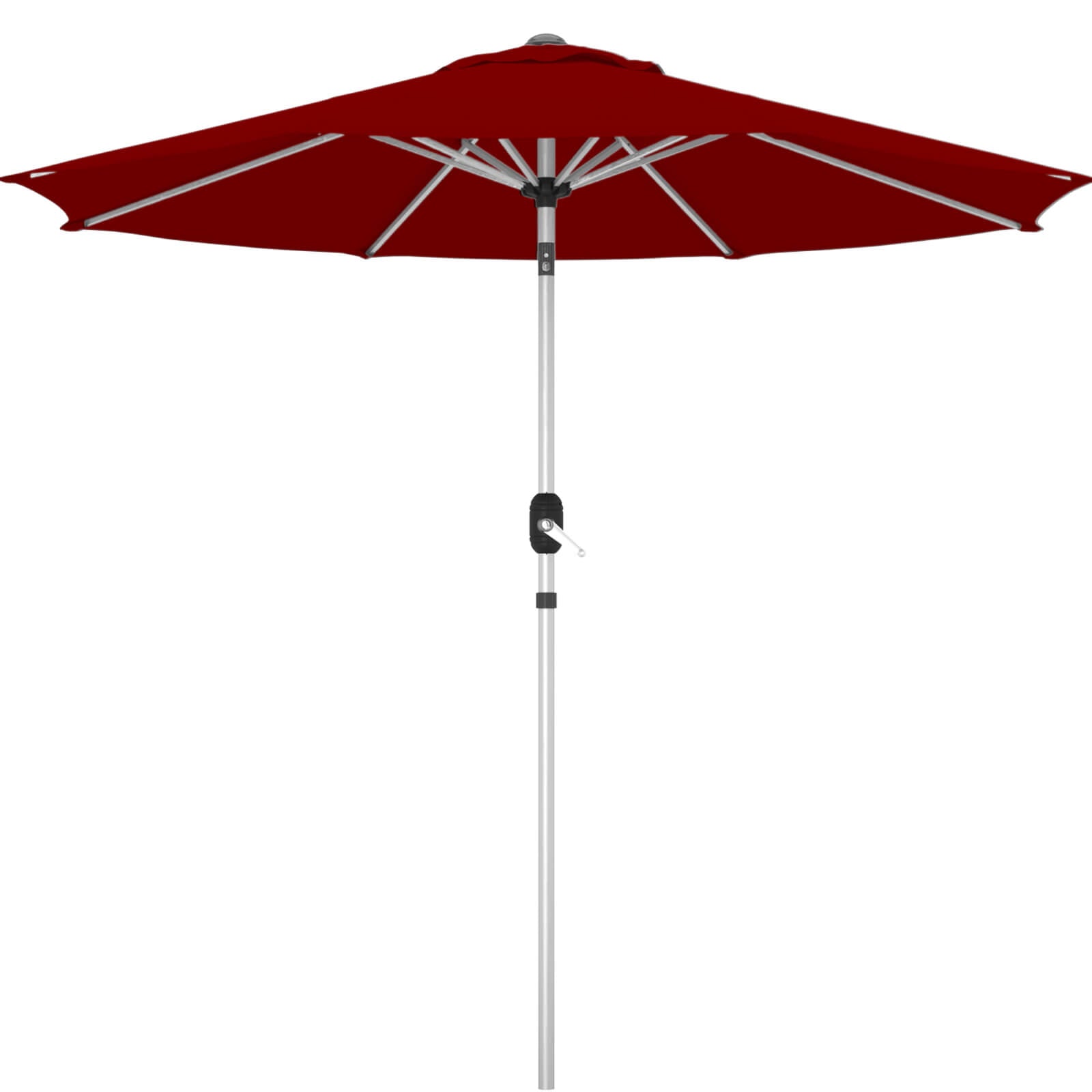 HOMREST 10FT Aluminum Outdoor Patio Umbrella with Push Button Tilt Function, Burgundy