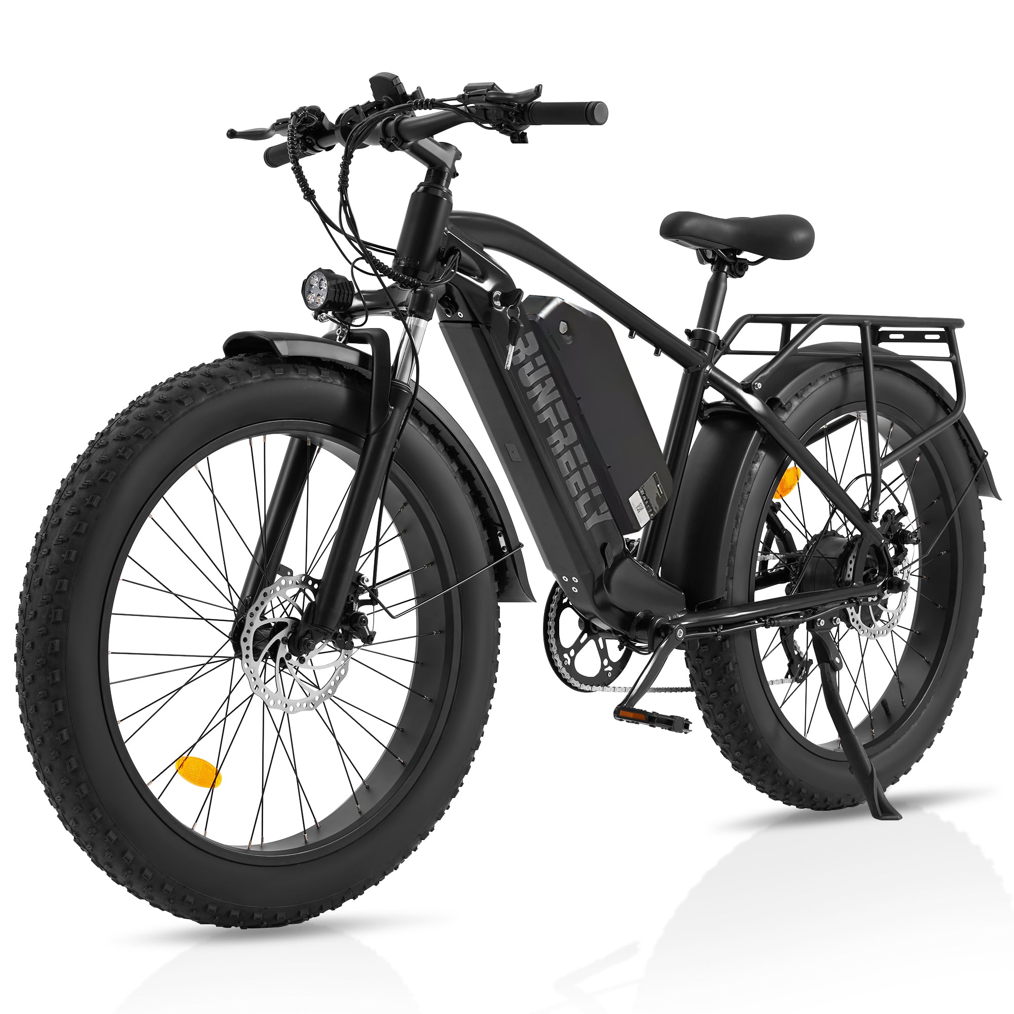 HOMREST Electric Bike for Adults,1500/3000W Peak Motor, 26" Fat Tire E-Bike with 48V 13AH Battery, 25-36 MPH Max 62 Miles Electric Motorcycle, Black