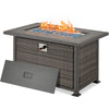 50 Inch Propane Fire Pit Table,50,000 BTU Gas Fire Pits with Aluminum Tabletop, Dark Gray | Homrest 