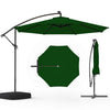 Homrest 10ft Patio Umbrella with Base, Outdoor Offset Cantilever Umbrella, Infinite Tilt, Green