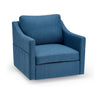 Swivel Accent Chair, Linen Fabric Armchair w/Removable Cover for Living Room, Blue