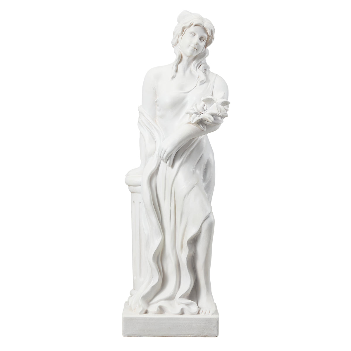 HOMREST Adalberta Weather-Resistant Magnesium Oxide Religious Statue, 32.5" H X 9.5'' W X 9.5'' D